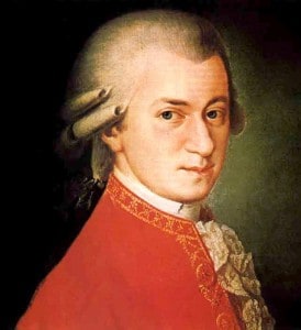 Mozart c. 1780, portrait by Johann Nepomuk della Croce